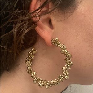 EUC Baublebar Pitti Gold Hoop Earrings